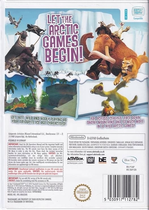 Ice Age 4 Continental Drift Arctic Games - Wii (B Grade) (Genbrug)